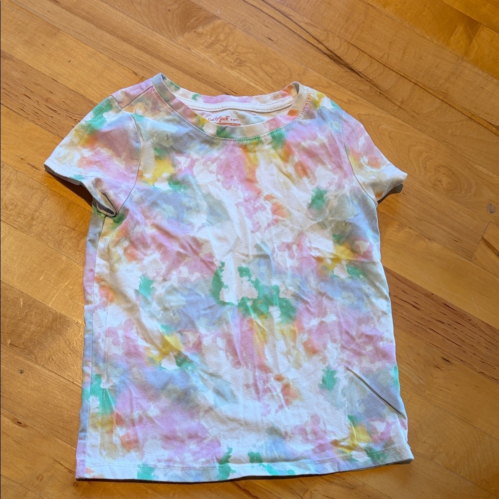 Cat & Jack Multicolor Tie-Dye Short Sleeve Tee